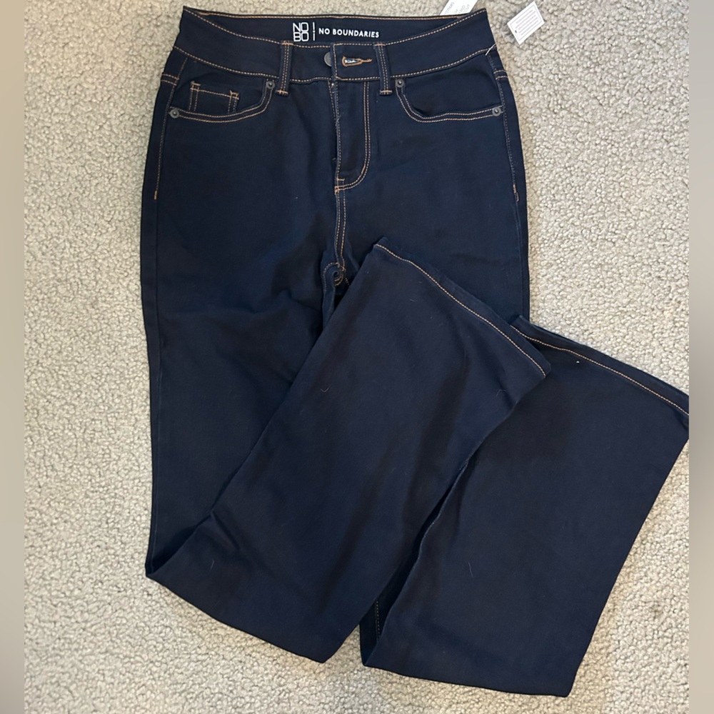 Size 3 No Boundaries dark blue flare jeans